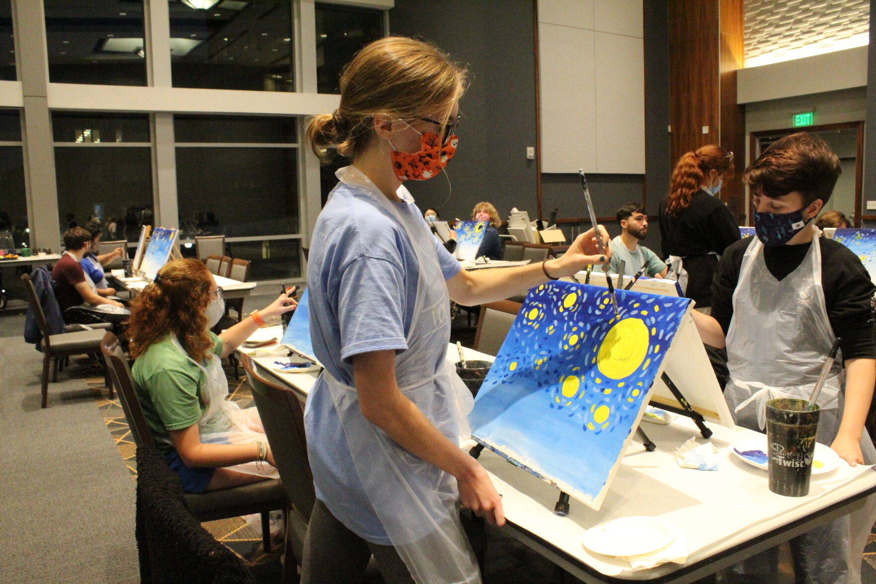 Interactive painting class in Student Union